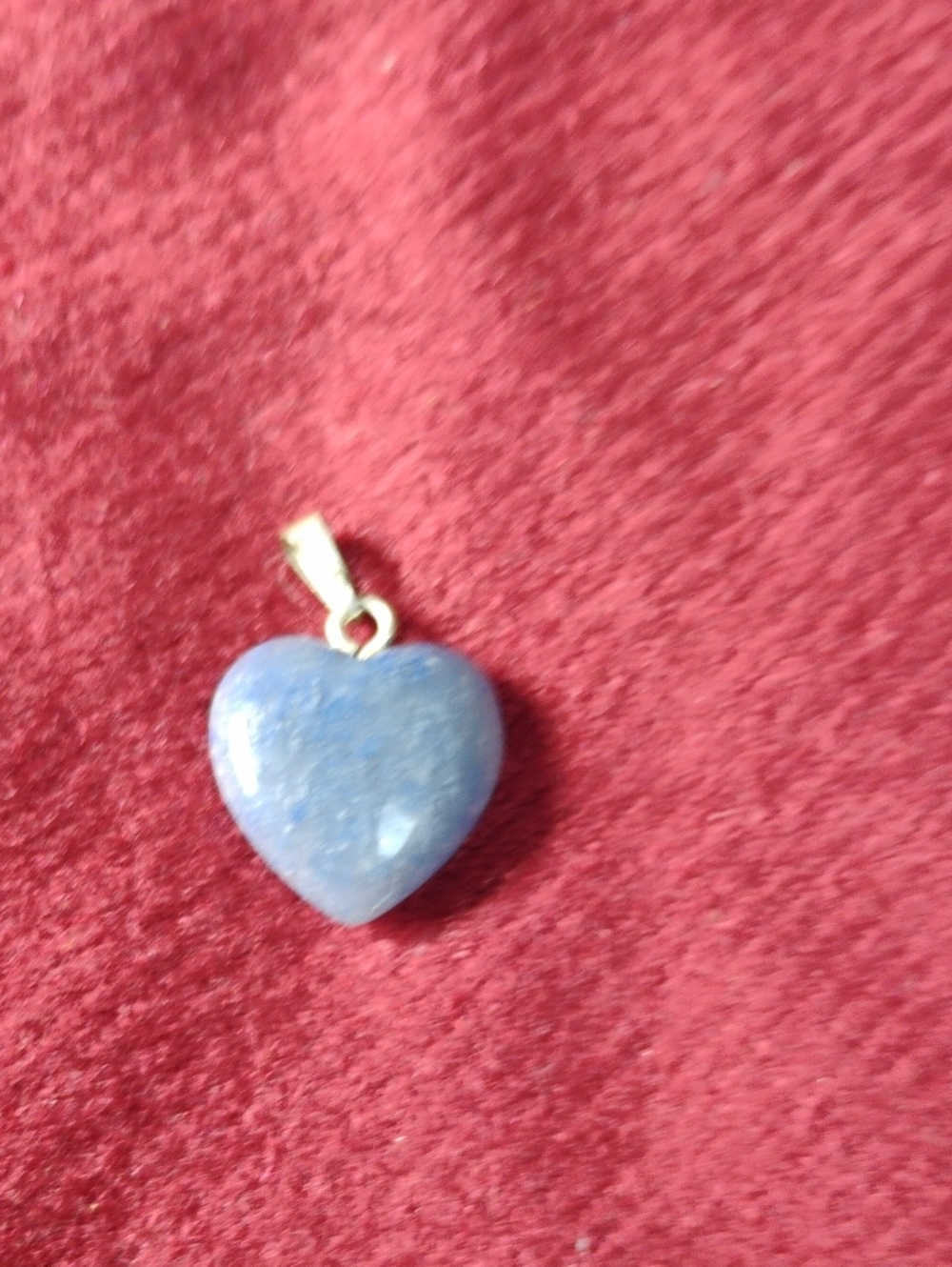 Blue Heart Stone Pendant Necklace - Women Jewelry